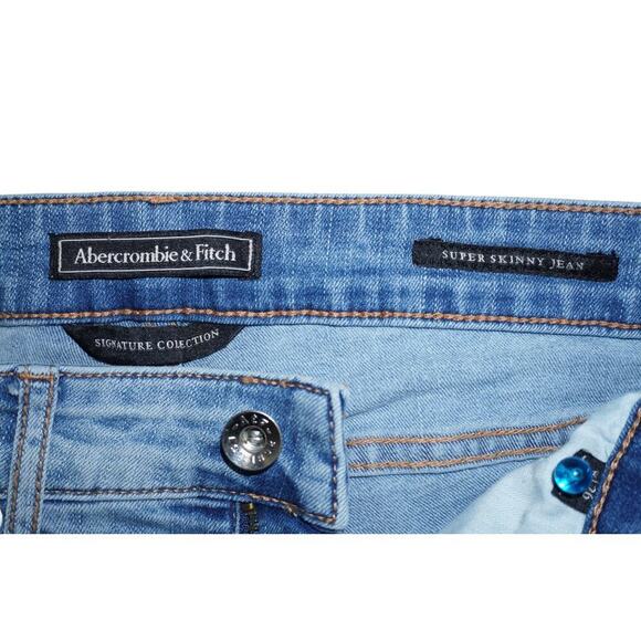 Abercrombie & Fitch Super Skinny Patchwork Distressed Jeans – Size 26L / 30R - Picture 5 of 6